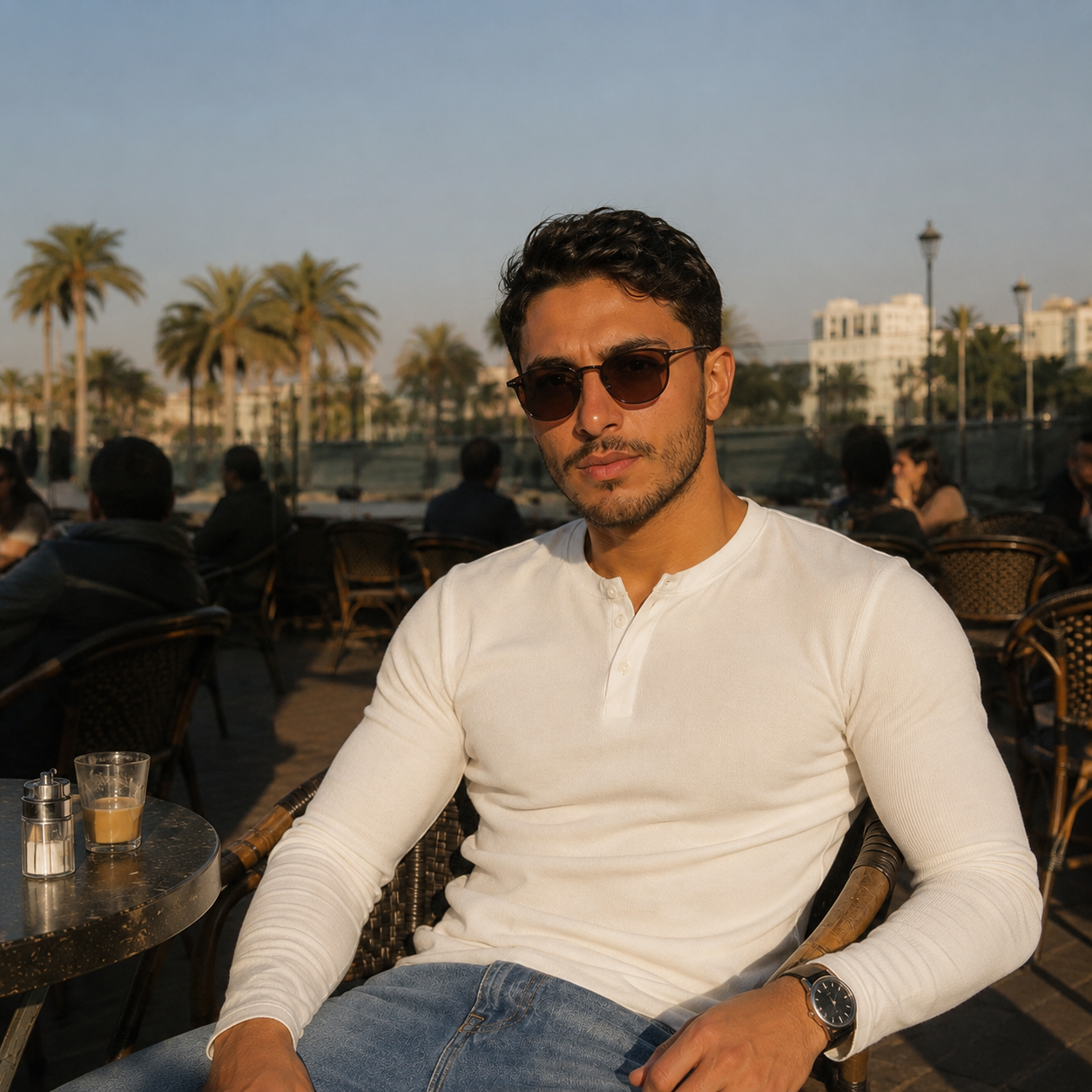 Premium Long Sleeve Henley T-Shirt – Slim Fit