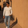 Premium Long Sleeve Henley T-Shirt – Slim Fit